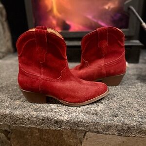 DINGO women’s TUMBLEWEED LEATHER BOOTIE STYLE DI561RED